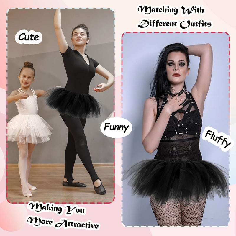 ILHSTY 3 Pack Women Teens Adult Tutu Skirt, 5 Layers Puffy Classic Tulle Tutus Skirts for Women Ballet Run Party Halloween Costume - Image 5